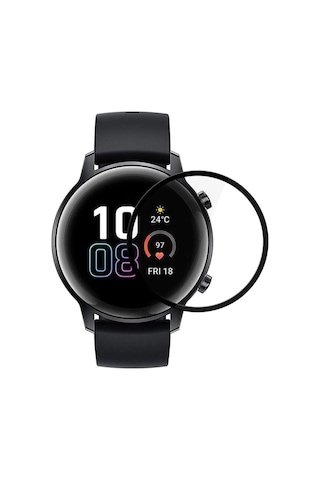 Huawei Honor Magic Watch 2 42mm Tam Kaplayan Temperli Cam Full Ekran Koruyucu Siyah