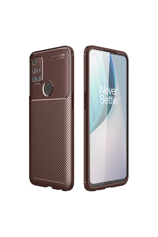 One Plus Nord N10 5G Kılıf Zore Negro Karbon Tasarım Silikon