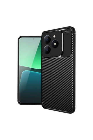 Nettech Realme C61 Uyumlu Focus Seri Arka Koruma Kılıf - Siyah Siyah