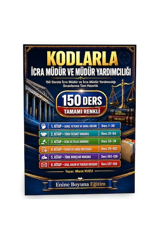 Kodlarla İcra Müdür Ve Müdür Yardımcılığı 150 Ders Tamamı Renkli Sınava Hazırlık Seti