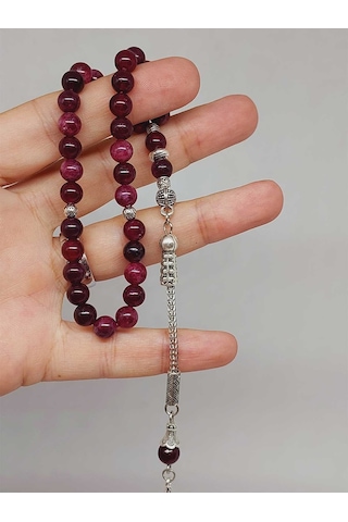 Lal Granat Garnet Taşı Tesbih 33lük 6mm 42235 Çok Renkli