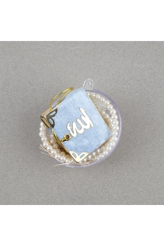 Fanus İçerisinde Mini Kuran Ve Tesbih Seti Beyaz 71192284