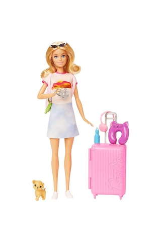 Hjy18 Barbie Seyahatte Bebeği Ve Aksesuarları