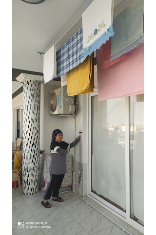 Yıldız Silver 5 Sıralı 125 Cm Boyunda Asansörlü Çamaşır Kurutucu Gümüş