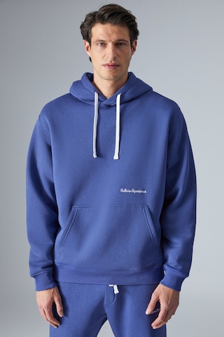 Grımelange NARCISO Erkek Yumuşacık İçi Polarlı Mavi Sweatshirt