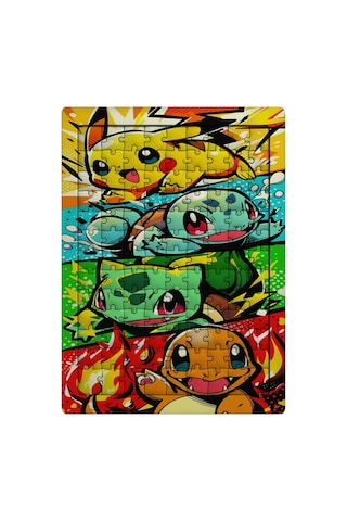 Ghostbastır Design Pokemon 99 Parça Ayaklı Puzzle Dekoratif Çocuk Yapbozu 008