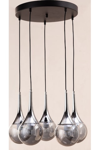 Mudo Home Sophıe 5li Füme Sarkıt Gümüş
