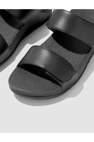 Fitflop Lulu Adjustable Fv6 Hakiki Deri Siyah Kadın Terlik Siyah