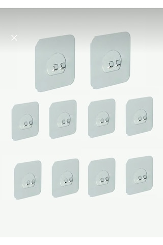 Yedek 10 Adet Yapışkanlı Sticker Kendinden Yapışkanlı Kancalı Yapışkan Banyo Rafı Su Geçirmez Askı Diğer