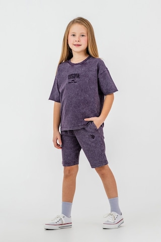 U.S. Polo Assn. U.s Polo Assn. Kız Çocuk Mor Bermuda Takım Us2530-c-v4 Mor