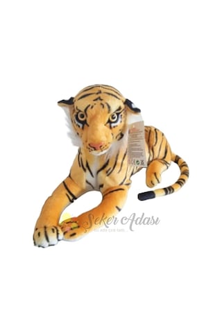 Küçük Boy Peluş Kaplan 30 Cm Ses Özelliği Yok Oyuncak Leopar Aslan Turuncu-siyah