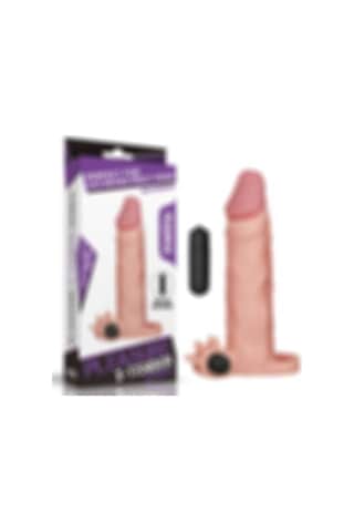 Hızlı Express Lovetoy X-Tender 5 CM Dolgulu Realistik Titreşimli Uzatmalı Penis Kılıfı 19 CM