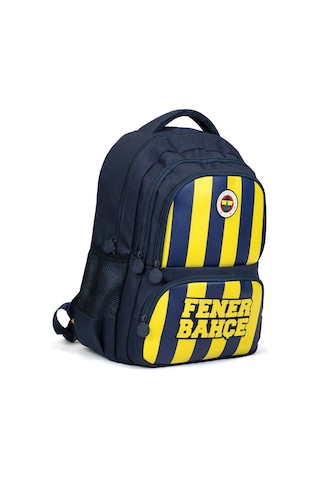 Fenerbahçe Dört Bölmeli Erkek Çocuk Fenerbahçe Yazılı Mavi - Sarı Okul Sırt Çantası - 70013 Çok Renkli