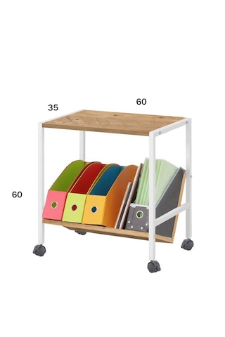 Tekerlekli Dosyalık - 60x35 - Atlantik Çam