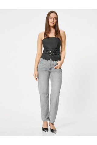 Koton Kadın Jean Pantolon Gri 4sal40338md 25ky59t01626 Y5906 Gri