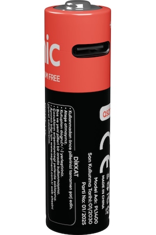 Asonıc Pl1400 Aa Şarjlı Pil 1.5volt 1400mah/2600mwh Type-c İle Kolay Şarj 2 Li Paket Usb To Type-c Kablo  19