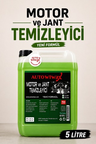 Auto Wiwax Profesyonel 5 Litre Motor Temizleyici Ve Jant Temizleyici Güçlü Yağ Sökücü