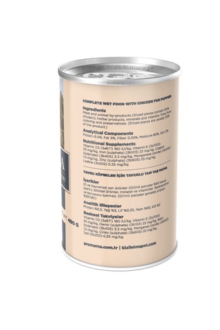 Promama Growth 5000 Yavru Tavuklu Etli Yaş Konserve Köpek Maması 400 Gr. 36'lı Koli