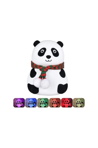 Panda Gece Lambası Çocuklar İçin Gece Işıkları Dokunmatik Sensörlü Renkli Masa Lambası