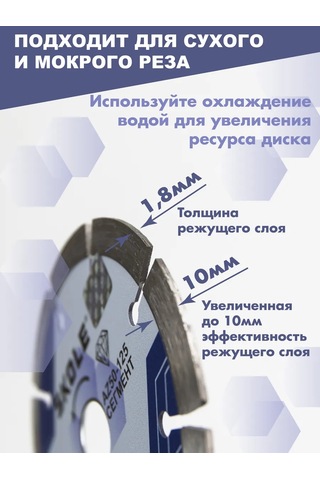 Skole Beta İçin Elmas Disk 125 Mm, Kanal Açma İçin Segmanlı, 2 Adet 453041018