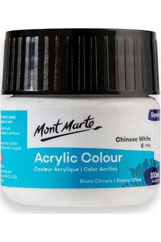 Akrilik Renkli Boya Signature 100ml - Chinese White Çok Renkli