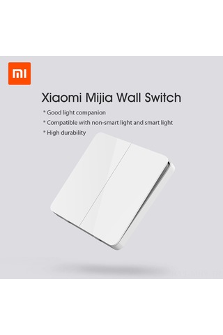 Monyee Xiaomi Mijia Beyaz Duvar Anahtarı, Üçlü Çift Kontrol, Geleneksel Ve Kendi Kendine Geri Tepme Modu, Uygulama Desteği Yok