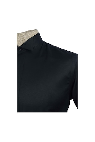 Cengiz İnler Gizli Düğme Ata Yaka Slimfit Damatlık 001