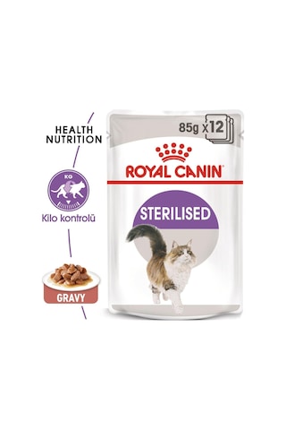 Sterilised Gravy Kısırlaştırılmış Yetişkin Kedi Yaş Maması 85 Gr 12