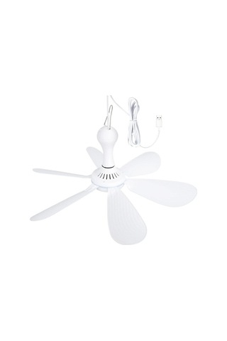 Sessiz 6 Yaprak Usb İle Çalışan Tavan Gölgelik Vantilatörü Kamp Yatağı Yurt Çadırı Için Asılı Vantilatör 6x2zyt Renkli