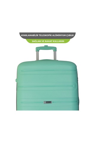 Vegmann Polipropilen Pp Atlas Su Yeşili Büyük Boy Valiz Su