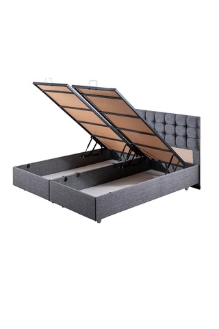 Venedik İkili Set, Venedik Çift Kişilik Baza Başlık Seti Gri 150 x 200