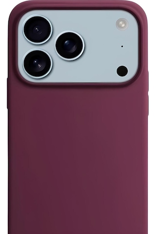Apple Uyumlu iPhone 17 Pro Max Soft Touch Lansman Silikon Kılıf Bordo Mürdüm