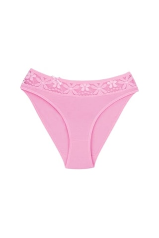 Ceylanoğlu Kadın Likralı Beli Dantelli Bikini Külot C-131 (4 Pake
