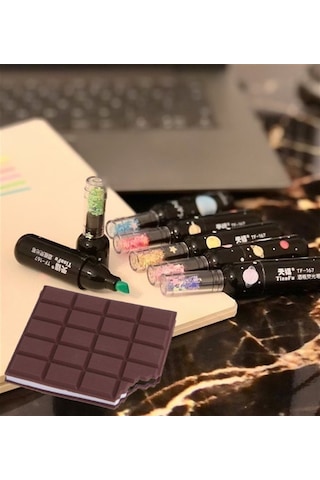 Galaxy 6'lı Keçeli Kalem ve Çikolata Kokulu Misgibi Defter set