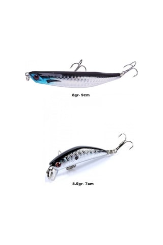 2 li Set Rapala Lures Yapay Suni Yem 8g.7cm Gümüş