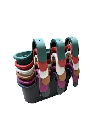 Serinova Tombik Askılı Balkon Saksısı 6.5 L 3'lü