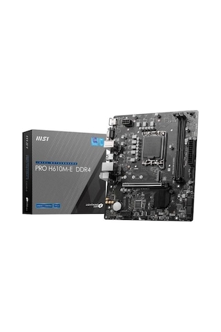 Msı Pro H610m-e Ddr4 M2 Pcıe Nvme Hdmı Pcıe 16x V4.0 1700p Matx
