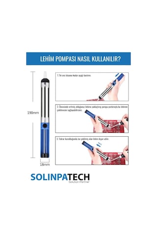 Lehim Sökme Pompası – Ergonomik Gövde, Güçlü Vakum