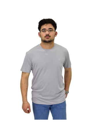 Raymons Erkek Sıfıryaka Düz Merserize Tişört T6034 Bgl-st04527 gri Gri