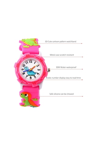 3-10 Yaş Arası Çocuklar İçin 3d Sevimli Karikatür Silikon Bantlı Erkek Kız Çocuk Dijital Analog Bilek Su Geçirmez Saatler D Diğer