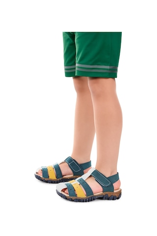 Kiko Kids Erkek Çocuk Sandalet Arz 2356 Petrol - Sarı