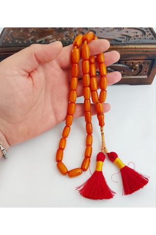 Hareli Kapsül Kesim Miskevi Bağa Tesbih... Ölçü: 9,5 X 17