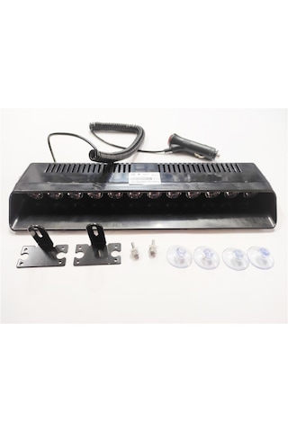 Cam Vantuzlu Kırmızı Mavi Flaşlı Çakar Lamba Çakmaklıklı 12 Volt