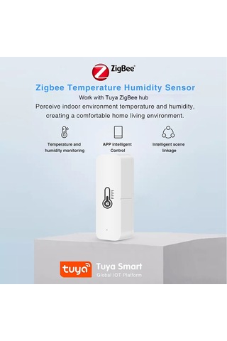 Kangvka Zigbee Ev İçi Sıcaklık Nem Sensörü, Akıllı Ev Uygulaması İle Gerçek Zamanlı İzleme, Alexa Ve Google Home Uyumlu, Ağ Geçidi Gerektirir