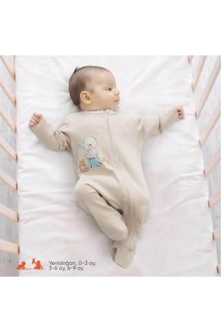 Gezenbebe Hero Uzun Kollu Bebek Tulumu Teddy Organik