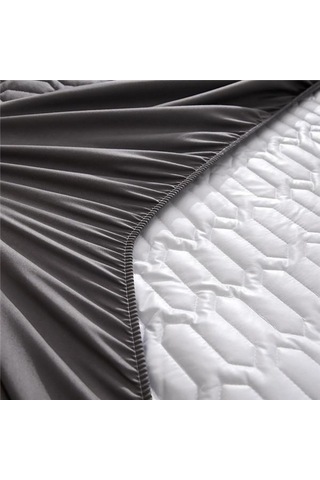 Novahub Koyu Mavi Kalın Kapitone Yatak Örtüsü - 120x200cm Yatak Kraliçe Kral Kaymaz Çarşaf Toz Kapağı Koyu Mavi