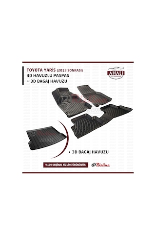 Rizline Toyota Uyumlu Yaris 2013 Sonrası Havuzlu Paspas ve Bagaj Havuzu Rizline Toyota Uyumlu Yaris 2013 Sonrası Havuzlu Paspas ve Bagaj Havuzu