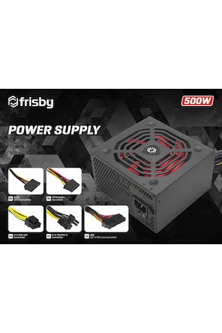 Frisby FR-PS50F12B 500W 12 CM Fanlı Power Supply Güç Kaynağı