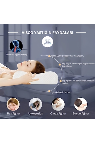 Pillowart Yüksek Boyun Destekli Visco Ortopedik Yastık