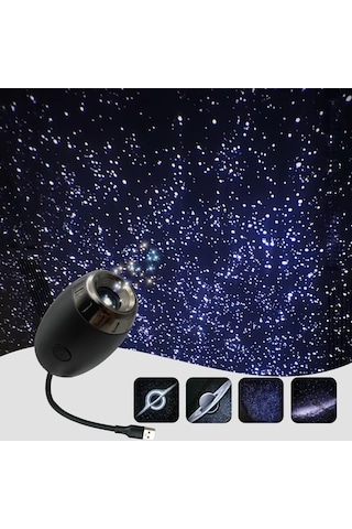 Honeybeeshop Jüpiter Yeni Güncellenmiş Usb Güçlü Araba Projektör Işığı 360 Dönebilen Taşınabilir Ortam Yıldızlı Gökyüzü Işığı Çatı Yatak Odası Oturma Odası Oda Festival Parti Gece Işığı